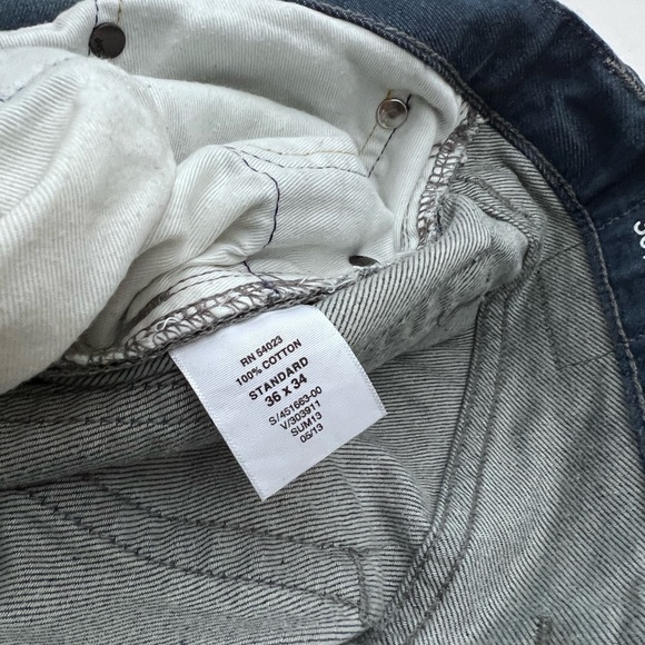 Gap 1969 Standard Straight Leg Distressed Medium Wash Jeans 36"x34" - Picture 5 of 5